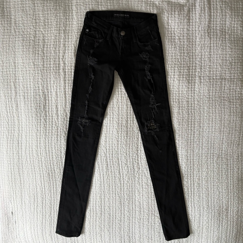 Rock & Republic CRAZY B!®#H Studded Skinny Jeans